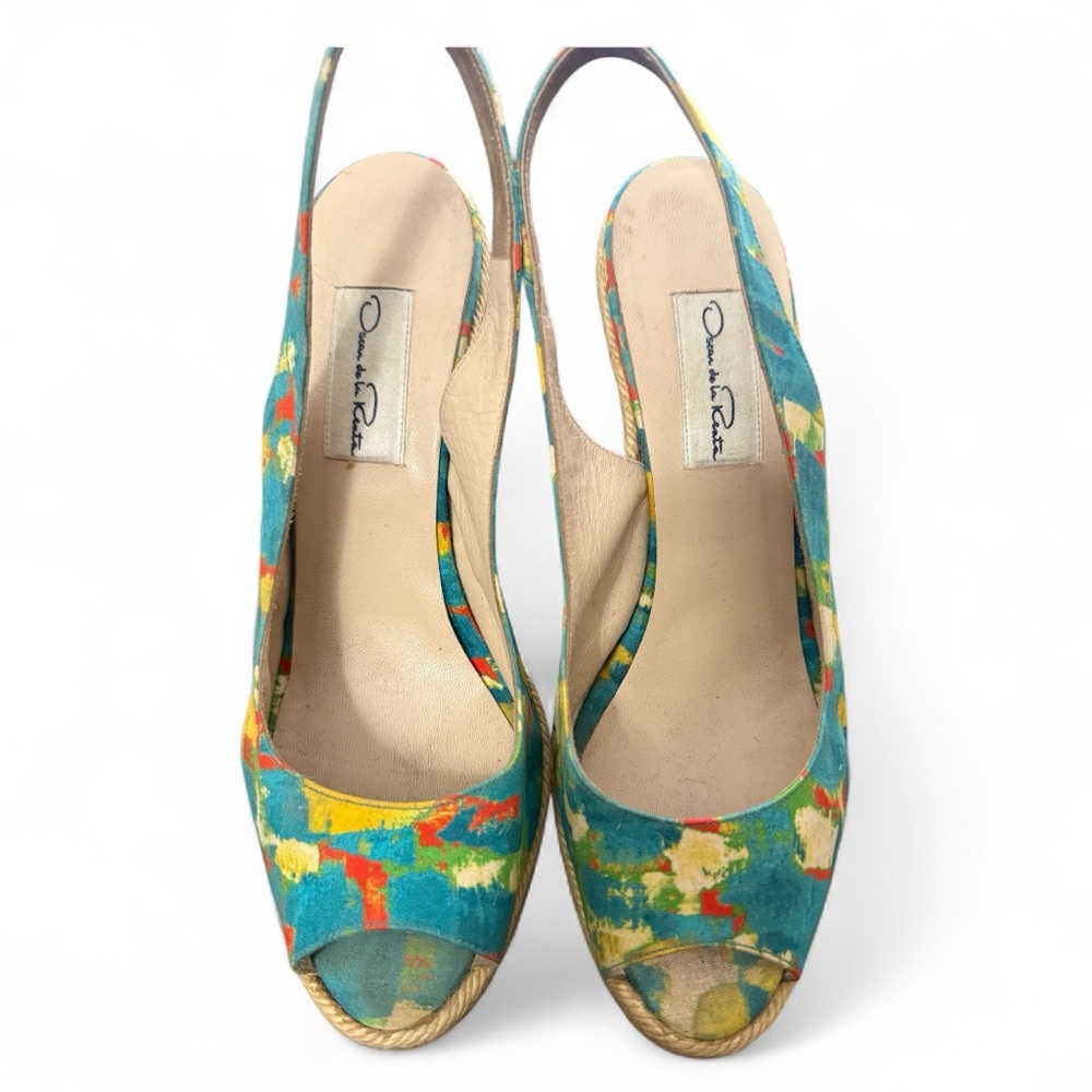 Oscar de la Renta Multicolor Wedges. Size IT40, US 10
